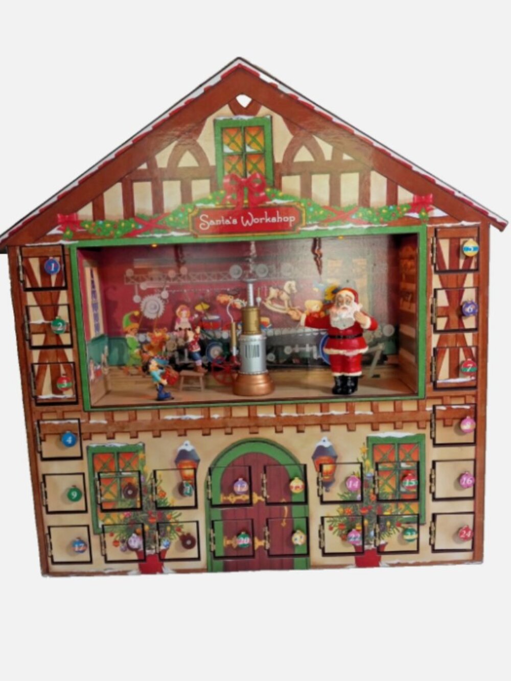Mr Christmas 2012 Santa’s Workshop Animated Advent Calendar Complete w Ornaments - Picture 12 of 14
